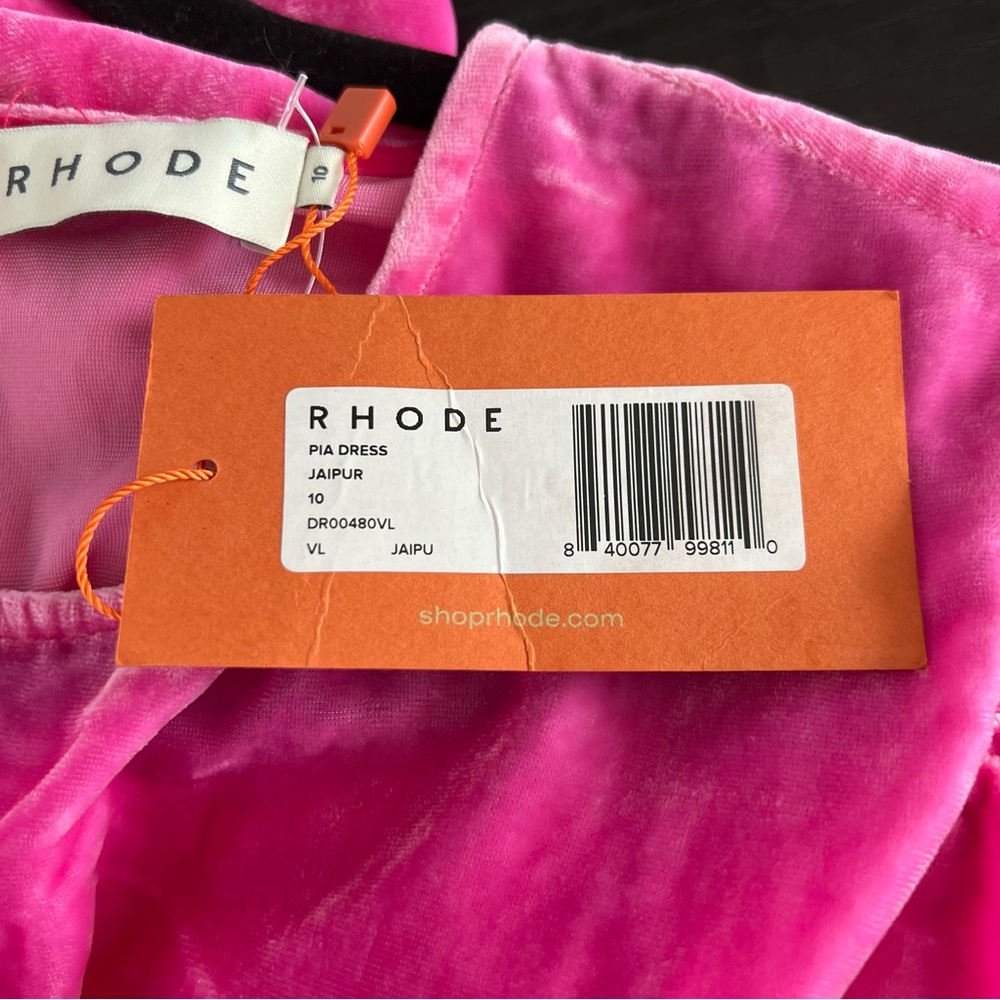 RHODE Pia Velvet Mini Dress in Jaipur NWT - Picture 7 of 8